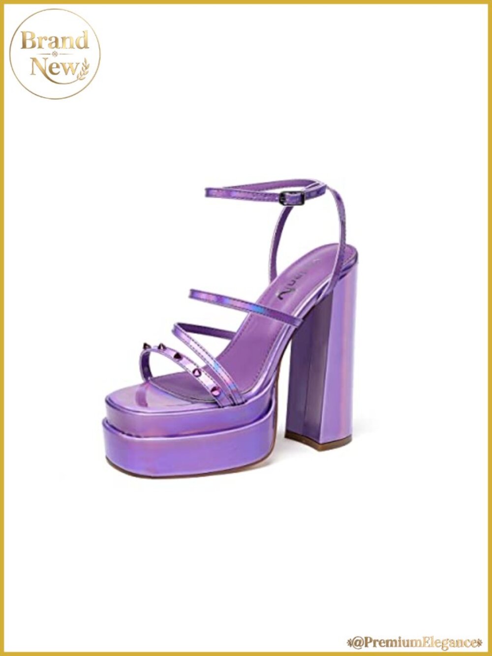 Open Toe Platform Heels Spikes Ankle Strap Sandals Block High Heels